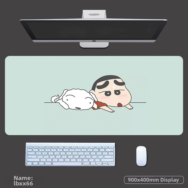Podložka pod myš s opierkou na zápästie, hrubá herná podložka na stôl, anime štýl, protišmytová tkanina-guma, OEM potlač loga