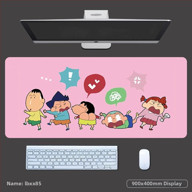 Podložka pod myš s opierkou na zápästie, hrubá herná podložka na stôl, anime štýl, protišmytová tkanina-guma, OEM potlač loga