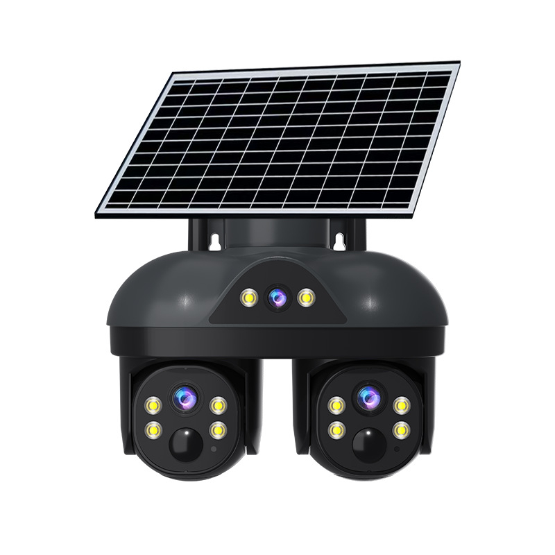 Cameră de securitate solară 5G, cu vizualizare panoramică 360° HD, iluminare minimă 0,00001 lux, SNR > 44 dB, potrivită pentru interior și exterior