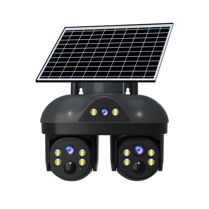 Cameră de securitate solară 5G, cu vizualizare panoramică 360° HD, iluminare minimă 0,00001 lux, SNR > 44 dB, potrivită pentru interior și exterior