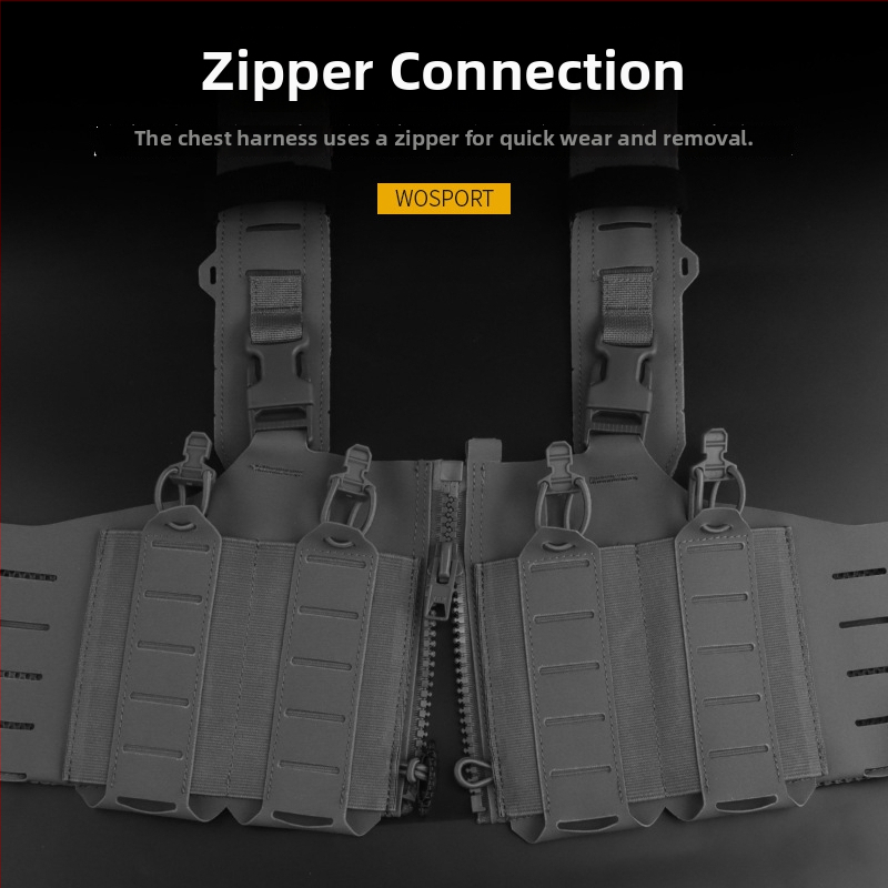 Wosport Chest Rig tactic pentru torace - Material nailon mat, Îmbrăcăminte camuflaj, Unisex adulți, Sporturi de tir