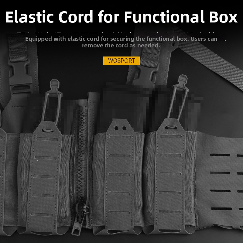 Wosport Chest Rig tactic pentru torace - Material nailon mat, Îmbrăcăminte camuflaj, Unisex adulți, Sporturi de tir