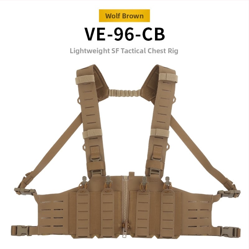 Wosport Chest Rig tactic pentru torace - Material nailon mat, Îmbrăcăminte camuflaj, Unisex adulți, Sporturi de tir