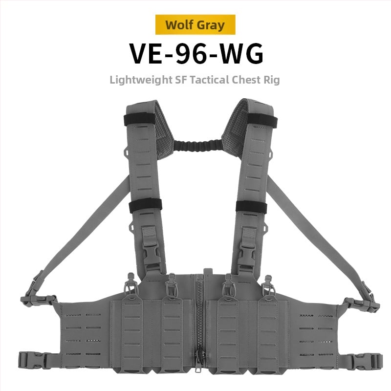 Wosport Chest Rig tactic pentru torace - Material nailon mat, Îmbrăcăminte camuflaj, Unisex adulți, Sporturi de tir