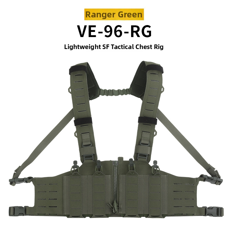 Wosport Chest Rig tactic pentru torace - Material nailon mat, Îmbrăcăminte camuflaj, Unisex adulți, Sporturi de tir