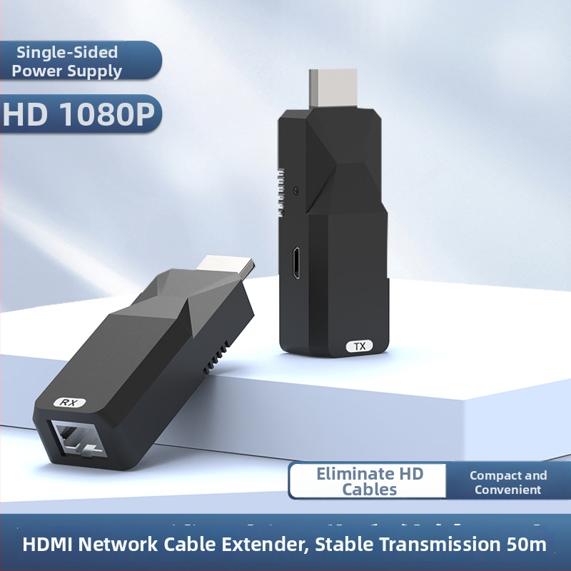 HDMI extender cez zvinutý pár, dosah 50 m, 1080p bez kompresie, žiadna latencia, učenie EDID