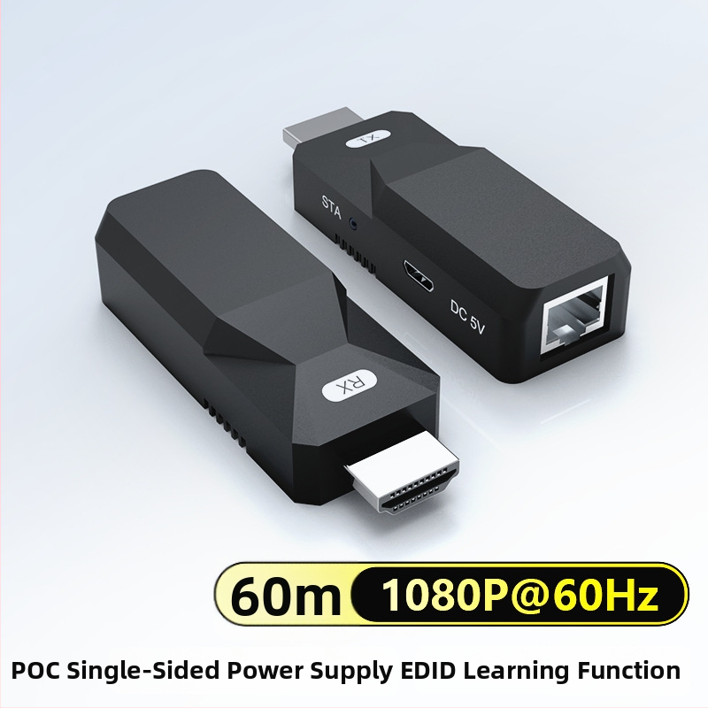 HDMI extender cez zvinutý pár, dosah 50 m, 1080p bez kompresie, žiadna latencia, učenie EDID