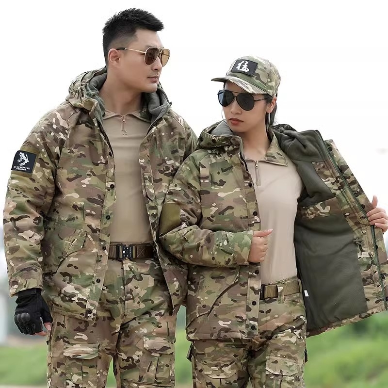 TC6535 Jachetă tactic camuflaj cu fleece, iarnă – set din trei piese