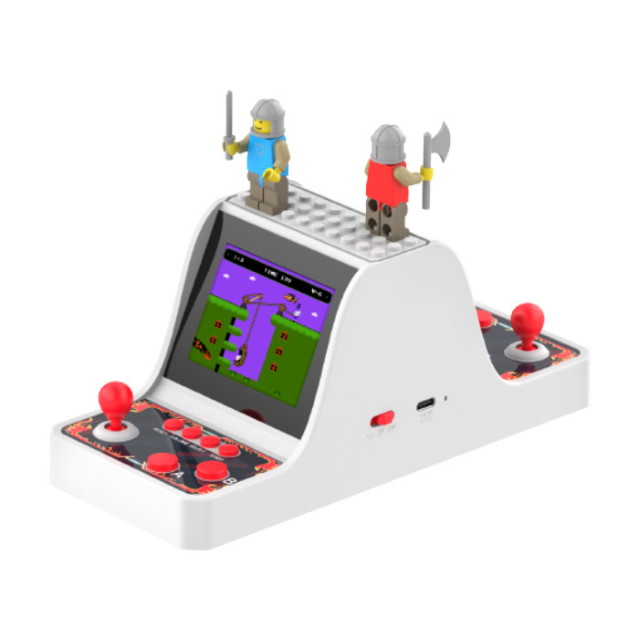 Consolă arcade retro cu ecran dublu, joystick, joc dual, carcasă din silicon, ieșire 1080p, single-player, compatibil PS5
