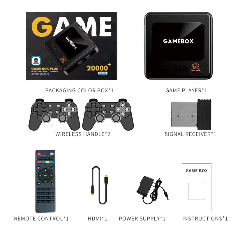 G10 GAMEBOX igraća konzola s dvostrukim sustavom, bežična, Android/Emuelec OS, podrška 4K/3D, HDMI sučelje