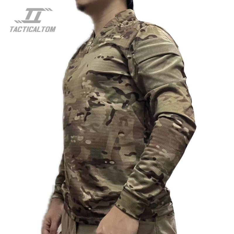 Tricou cu mâneci lungi camuflat, fibră sintetică, respirabil, uscare rapidă, impermeabil, rezistent la vânt, pentru adulți