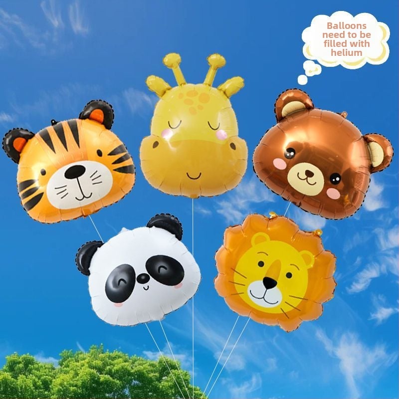 Балон с форма на карикатурно животно, хартия, тип балон: падаща Земя, без печат на лого, подходящ за дома и за търговски събития