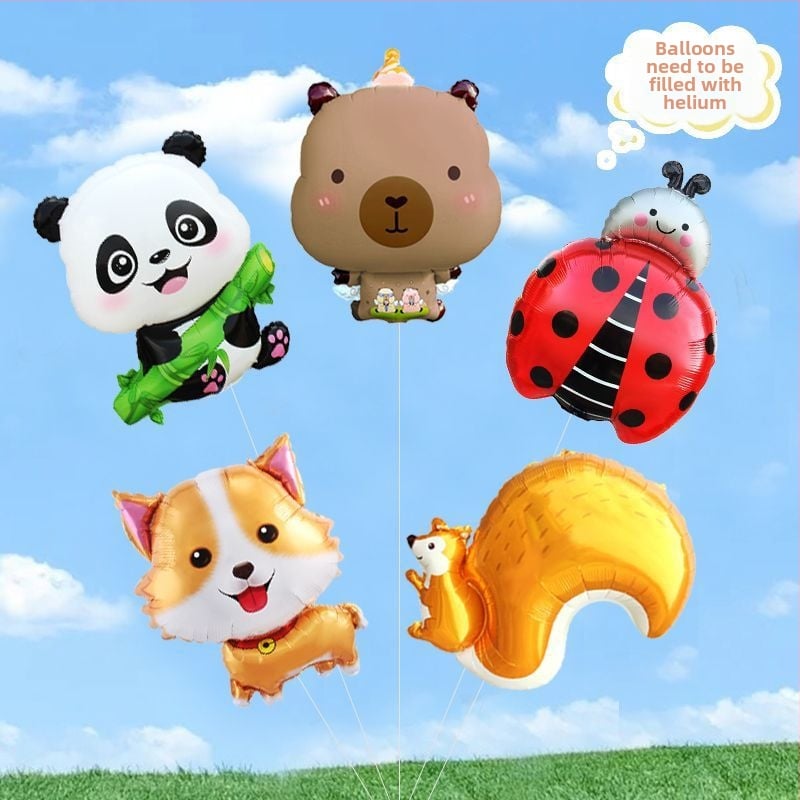 Балон с форма на карикатурно животно, хартия, тип балон: падаща Земя, без печат на лого, подходящ за дома и за търговски събития