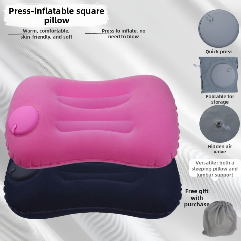 Putnički napuhljivi jastuk, sklopivi, PVC, 16 mm debljina, za odrasle