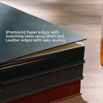 Записник с имитирана кожена подвързия, лепено подвързване, Forest хартия, 100 г/м²