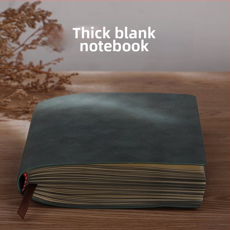 Записник с имитирана кожена подвързия, лепено подвързване, Forest хартия, 100 г/м²