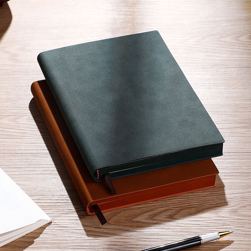 Записник с имитирана кожена подвързия, лепено подвързване, Forest хартия, 100 г/м²