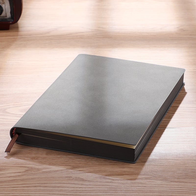 Записник с имитирана кожена подвързия, лепено подвързване, Forest хартия, 100 г/м²