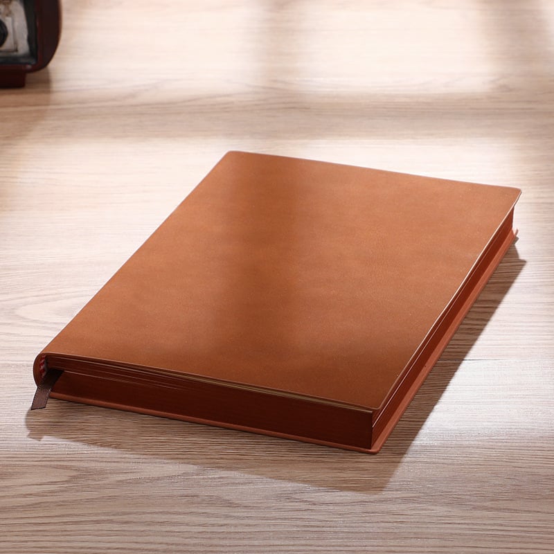 Записник с имитирана кожена подвързия, лепено подвързване, Forest хартия, 100 г/м²