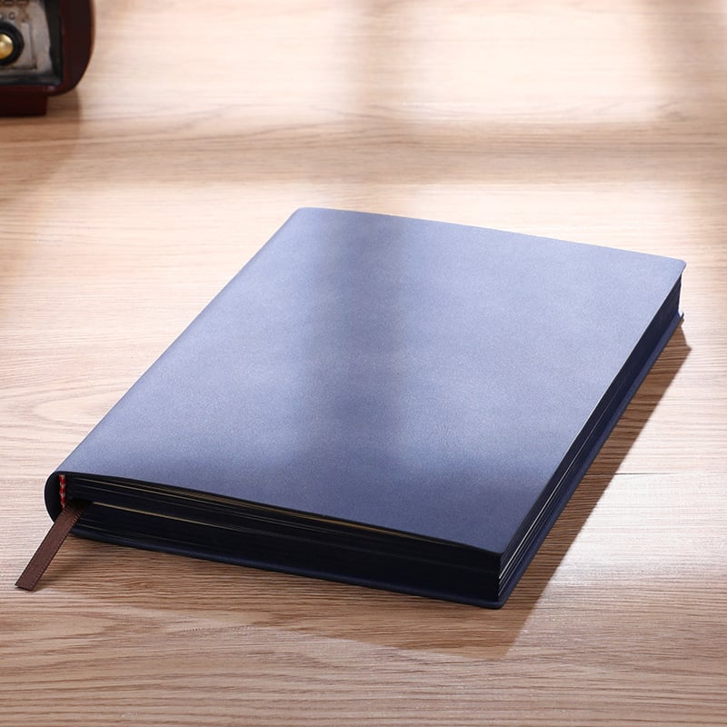 Записник с имитирана кожена подвързия, лепено подвързване, Forest хартия, 100 г/м²