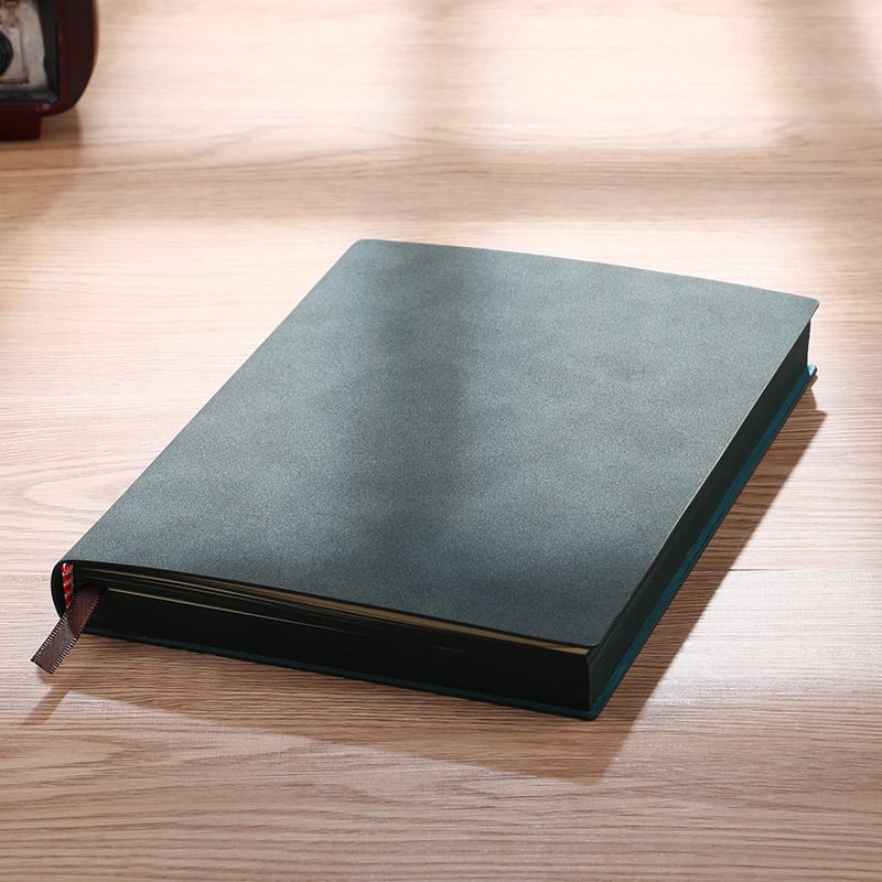 Записник с имитирана кожена подвързия, лепено подвързване, Forest хартия, 100 г/м²