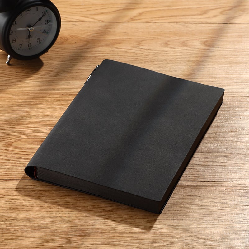 Записник с имитирана кожена подвързия, лепено подвързване, Forest хартия, 100 г/м²