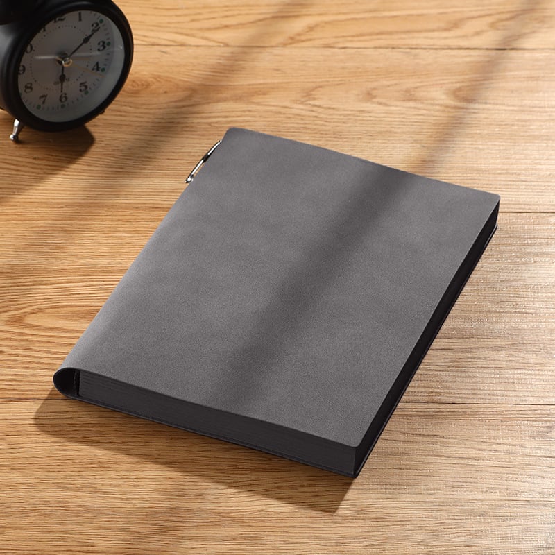 Записник с имитирана кожена подвързия, лепено подвързване, Forest хартия, 100 г/м²