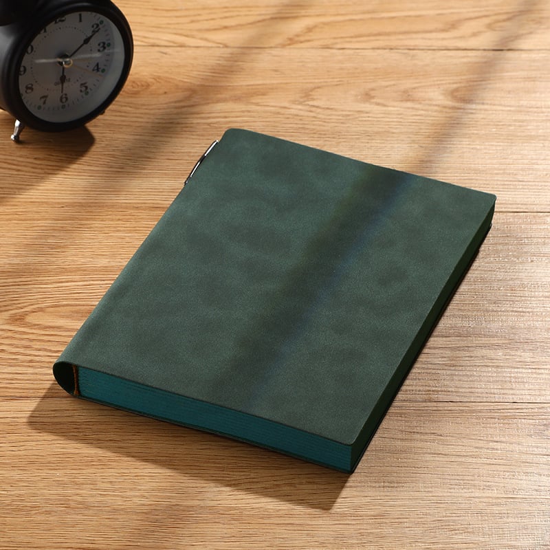 Записник с имитирана кожена подвързия, лепено подвързване, Forest хартия, 100 г/м²