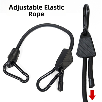 Elastično uže za kampiranje s otpornošću na habanje plastičnom kukom – podesivo uže za pričvršćivanje tereta