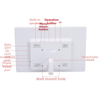 HD digitálny rám fotiek so časovačom zapnutia/vypnutia, displej 1280x800, podpora kariet MS/SD/TF/MMC, prehrávanie hudby a videa, tlač loga OEM