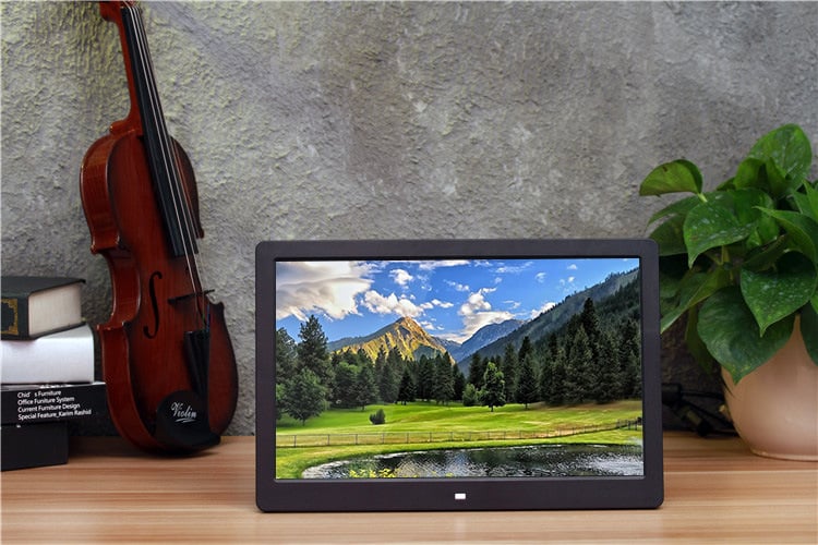 HD digitális fotókocka keret időzítővel, 1280x800 felbontás, MS/SD/TF/MMC kártyák támogatása, zene és videólejátszás, OEM logó nyomtatás