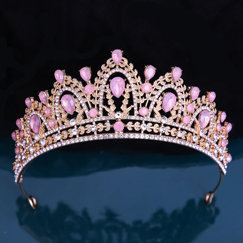 Ženska krunica od legure s ametistnim kristalima i dijamantnom završnom obradom