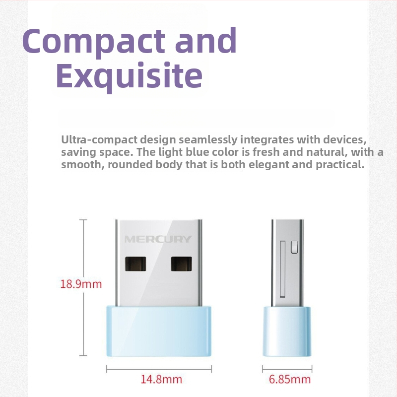 Mercury UX3 USB bezdrôtová sieťová karta s ovládačom, uvedená na trh v roku 2018; Kód produktu Mercury UX3 s ovládačom; balenie Color Box; cezhraničný export k dispozícii