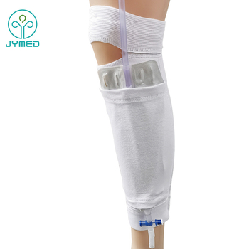 Centură de drenaj pentru pungă de urină cu buzunar, Velcro din țesătură, bumbac pur, amestec nylon-poliester, pentru îmbrăcăminte