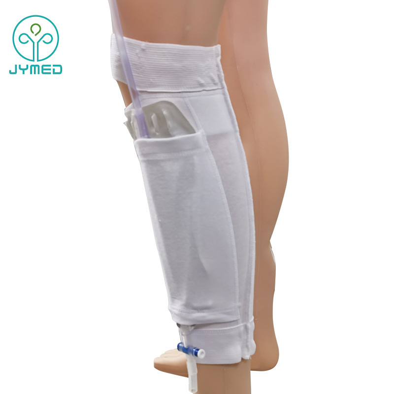 Centură de drenaj pentru pungă de urină cu buzunar, Velcro din țesătură, bumbac pur, amestec nylon-poliester, pentru îmbrăcăminte