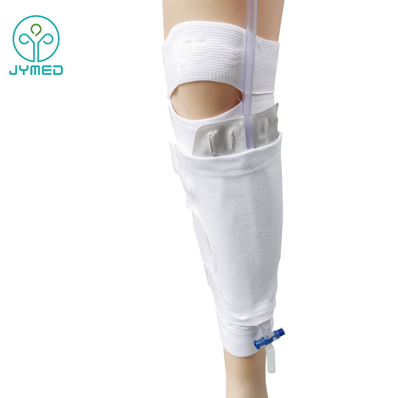 Centură de drenaj pentru pungă de urină cu buzunar, Velcro din țesătură, bumbac pur, amestec nylon-poliester, pentru îmbrăcăminte