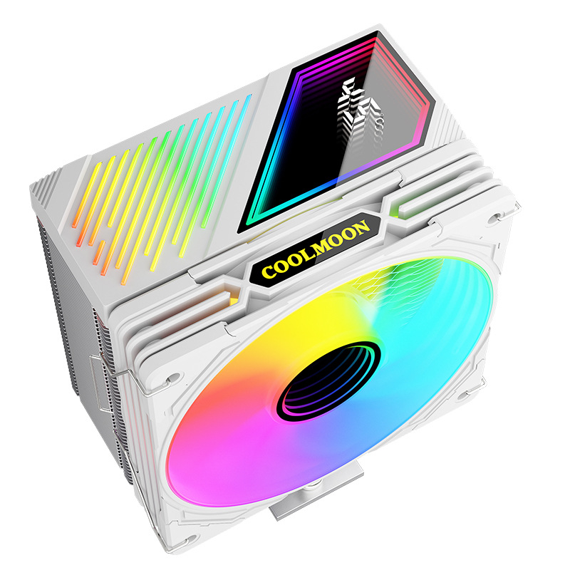 CPU hladnjak s 4 bakrenim cijevima, ARGB rasvjeta, GT400 digitalni prikaz temperature, PWM tih ventilator 800-1800 RPM, hidraulički ležaj