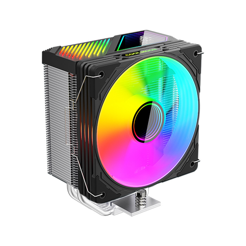 CPU hladnjak s 4 bakrenim cijevima, ARGB rasvjeta, GT400 digitalni prikaz temperature, PWM tih ventilator 800-1800 RPM, hidraulički ležaj