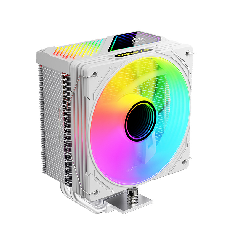 CPU hladnjak s 4 bakrenim cijevima, ARGB rasvjeta, GT400 digitalni prikaz temperature, PWM tih ventilator 800-1800 RPM, hidraulički ležaj
