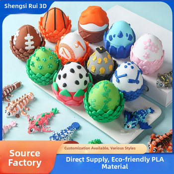 Mini set jaja letećeg zmaja s laticama trešnje - 3D ispisani plastični ukras, moderni umjetnički stil, kalupno oblikovanje