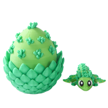 Mini set jaja letećeg zmaja s laticama trešnje - 3D ispisani plastični ukras, moderni umjetnički stil, kalupno oblikovanje