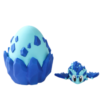 Mini set jaja letećeg zmaja s laticama trešnje - 3D ispisani plastični ukras, moderni umjetnički stil, kalupno oblikovanje