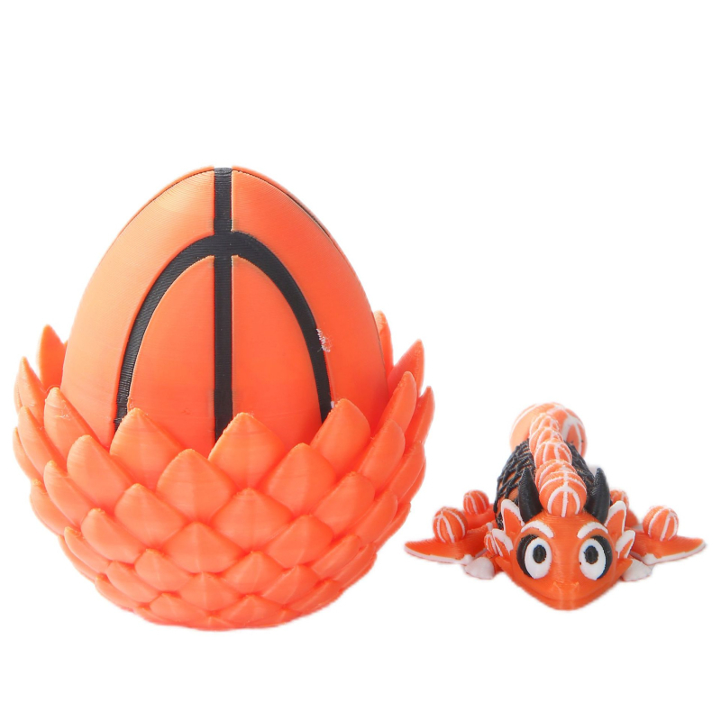 Mini set jaja letećeg zmaja s laticama trešnje - 3D ispisani plastični ukras, moderni umjetnički stil, kalupno oblikovanje