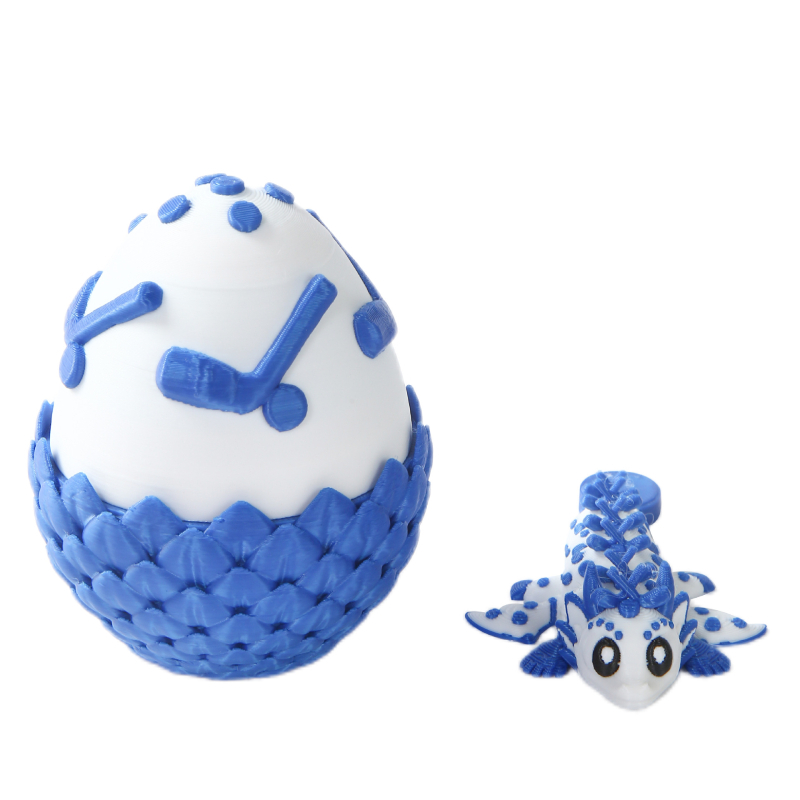 Mini set jaja letećeg zmaja s laticama trešnje - 3D ispisani plastični ukras, moderni umjetnički stil, kalupno oblikovanje