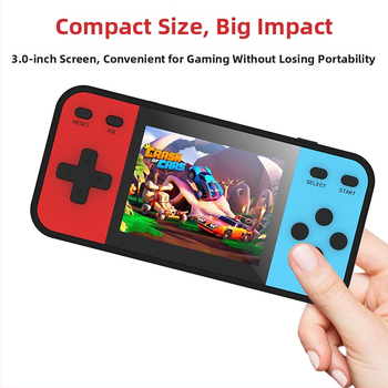 Prenosná herná konzola s 600-in-1 retro puzzle dobrodružstvom, model Q8, vstavaná pamäť, originálny herný softvér, AV výstup