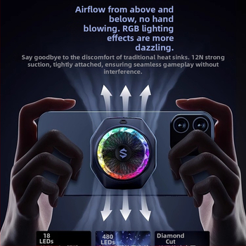 Hlađenje za mobitel s magnetskim klipom na stražnjoj strani, poluvodičko hlađenje, model 5Pro, 15W, Type-C sučelje