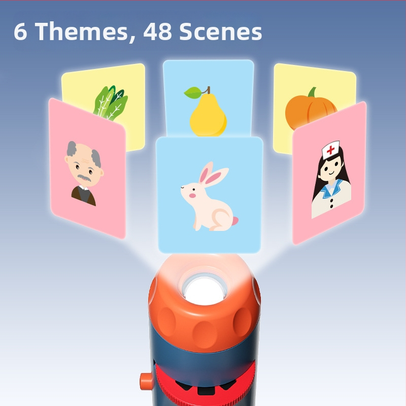 Projektorno svjetleća igračka za rano obrazovanje: projekcija slika i prepoznavanje slika; prikladno za djecu 4–6 godina.