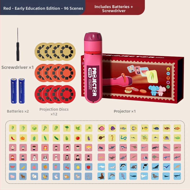 Projektorno svjetleća igračka za rano obrazovanje: projekcija slika i prepoznavanje slika; prikladno za djecu 4–6 godina.