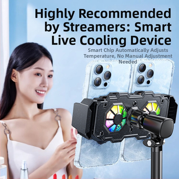 Polovodičový tichý chladič pre tablety a smartfóny, model 003, 10W, Materiál: ABS + hliníková zliatina + PC, Rozhranie: Type-C, Hmotnosť: 552 g