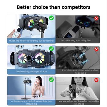 Polovodičový tichý chladič pre tablety a smartfóny, model 003, 10W, Materiál: ABS + hliníková zliatina + PC, Rozhranie: Type-C, Hmotnosť: 552 g